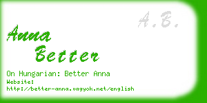 anna better business card